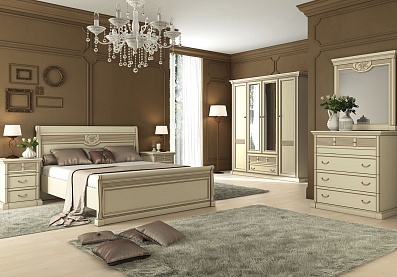 Спальня Изотта 8, тип кровати Корпусные, цвет Валенсия